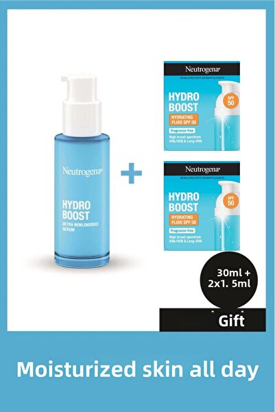 Neutrogena Hydro Boost Ultra Moisturizing Serum 30ml + Spf 50 Gift