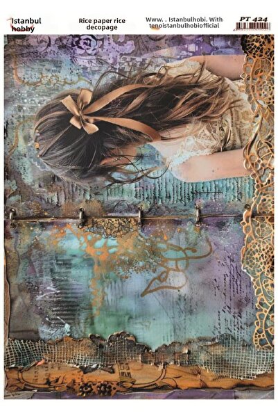 İstanbul Hobi ورق ديكور نحاسي 30×42 سم PT-424 للنساء