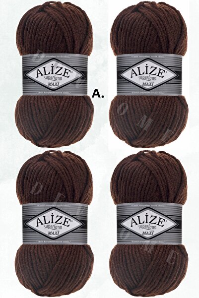 devhome خيوط صوف سميكة للحياكة اليدوية من أليز سوبرلانا ماكسي 100 جرام - مثال...