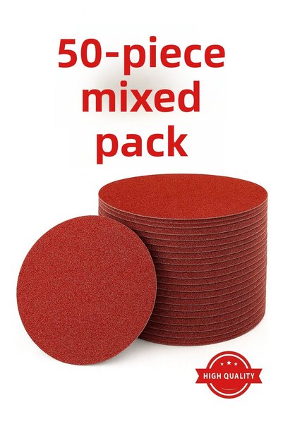 irişka Hook and Loop Sandpaper Set Adhesive Sandpaper 115 Grit 50 Pack Hand Sander Set