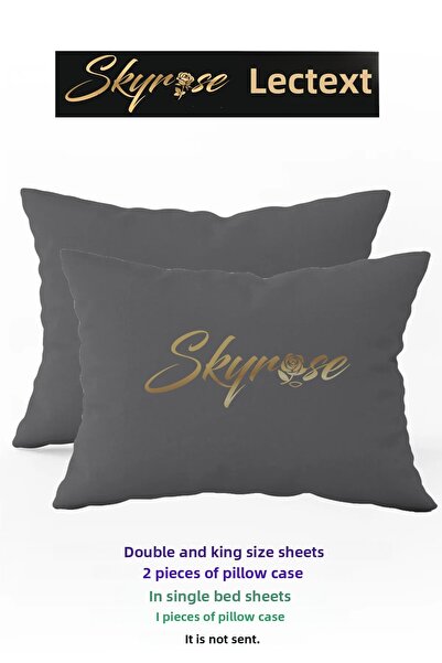 Skyrose King Size Flat Elastic Sheet Set, Hotel Sheet Set, King Size Elastic Sheet 180x200 30x2