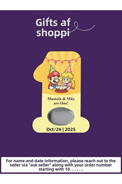 giftshoppi 1 Number Opener Newborn Birthday Magnet Gifts 10 Pieces