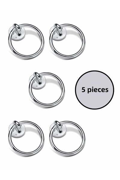 MegaVitrin مجموعة مقابض متدلية دائرية مكونة من 5 قطع - مقابض كرسي وأثاث مع بر...