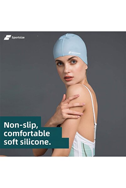 Sporsize Μωβ σιλικονούχο σκουφάκι κολύμβησης - Σκουφάκι κολύμβησης από σιλικόνη για θάλασσα και πισίνα