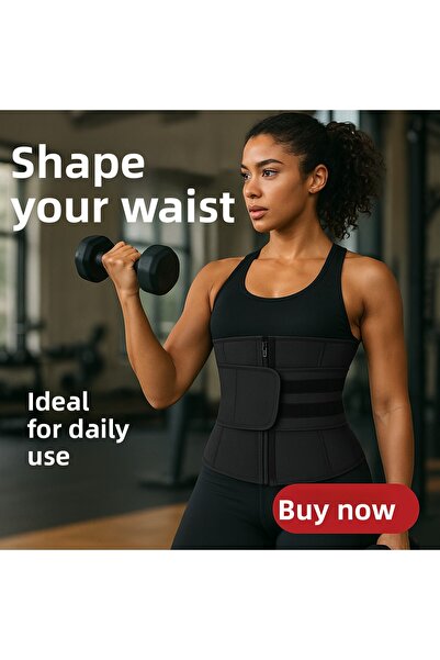 Norcia Sports مشد الخصر الحراري القابل للتعديل لشد البشرة وتضييقها بمقاسين