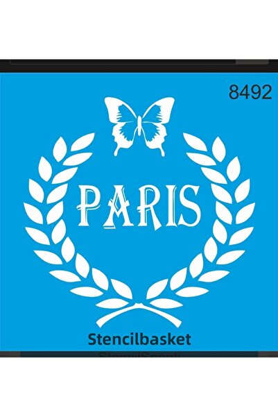 DERYA DESİNG ART قالب استنسل نمط باريس St84892 20x20 سم