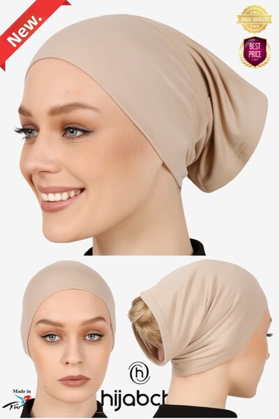 hijabchi بونيه براكتيك بوتيك - بونيه مفتوح من الخلف - فيسكوز قماش قابل للتمدد...