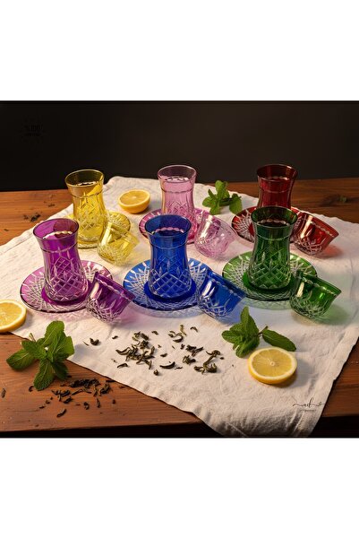 AKDEN STORE Cutting Decor Handcrafted Tea Cup Set