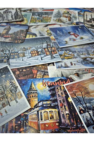 Mia Pera 100 قطعة مجموعة بطاقات بريدية عشوائية مختلطة بطاقات بريدية بطاقات تهنئة للعام الجديد مقاس: 11 × 15 سم