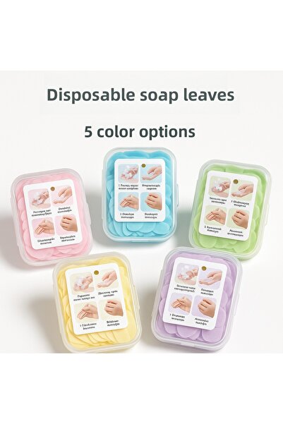 Amentes 1 عبوة 100 ورقة من الصابون الورقي الصغير المعطر والمذاب للطلاب والأطفال في المدارس ومطهر لليدين