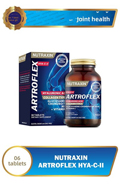Nutraxin Artroflex Hya-C-Ii 90 Tablets–Type Ii Collagen, Glucosamine, Msm, Hyaluronic Acid Joint Support Supplement
