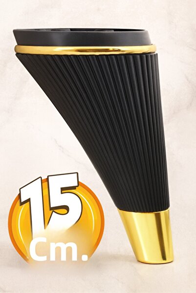 Badem10 Fier Mobilier de lux Canapea Unitate TV Scaun Scaun Picior 15 Cm Picioare Aur Negru