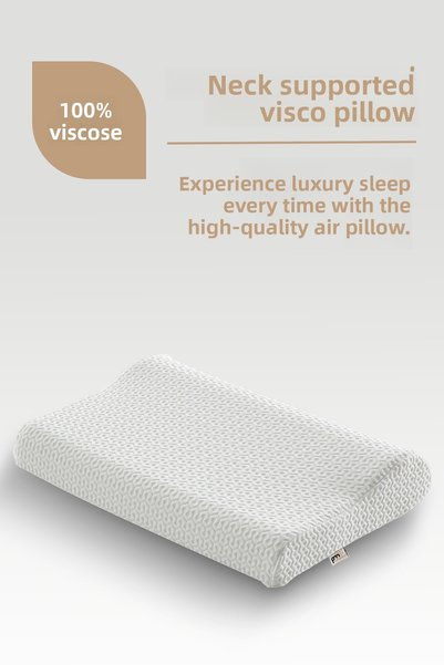 Pillow Market Neck Support Pillow - Visko Pillow for Neck Alignment Single-Sided Luxury [Air Comfort]