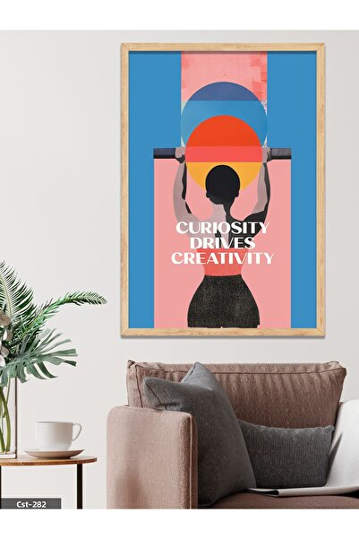 CeSht Curiosity Encourages Creativity One Piece Wooden Framed Painting