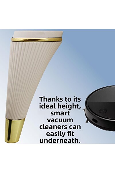 Badem10 Picior de mobilier din fier 19 cm Crem Aur Canapea de lux Fotoliu Unitate TV Picior de ridicare Picioare