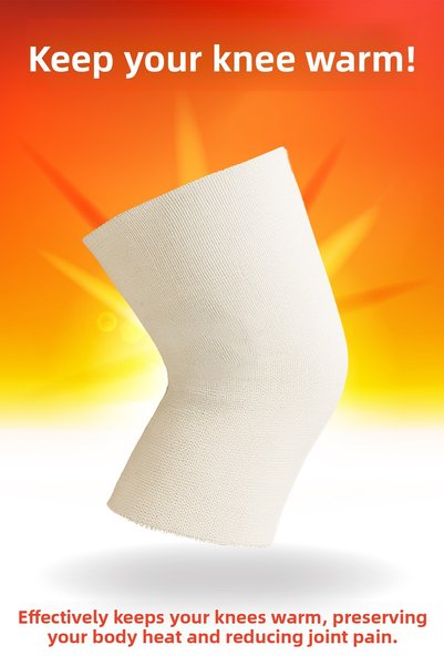 Healthstart Wool Knee Pad Heat Protective Comfortable and Flexible Use Supportive for Cold Weather Comfortable Daily Sports