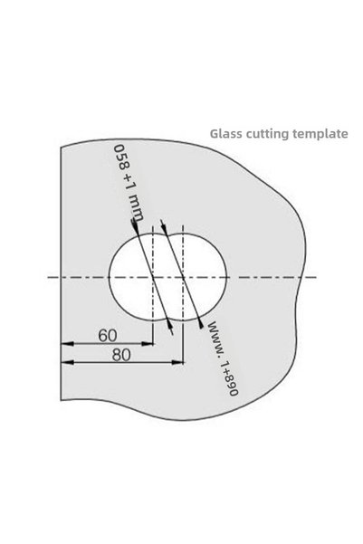 Wold Frameless Glass Door Handle, Glass Door Lock, Office Door Handle Anodized