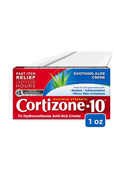 Chattem كريم كورتيزون 10 لتخفيف الحكة بأقصى قوة مع الصبار المهدئ 28 جرام