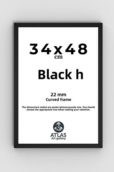 AtlasSG Puzzle Frame 22 mm 34X48 cm (1000 Pieces 1000 Pieces) Black