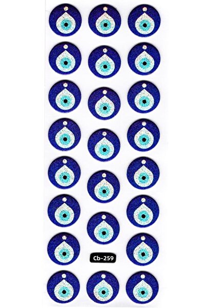 Limmy Embossed Sticker Notebook Planner Label (Cb259) 16X7 cm - Drop Evil Eye Bead