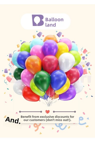 BALON DİYARI 5 بالونات بألوان مختلطة 23 سم