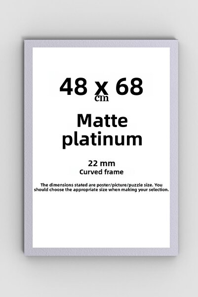 AtlasSG Puzzle Frame 22 mm 48X68 cm (1000 Pieces 1000 Pieces) Matte Platinum
