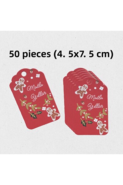 roco paper Etichetă cadou scrisă La mulți ani, card de ambalare Ginger Man de...