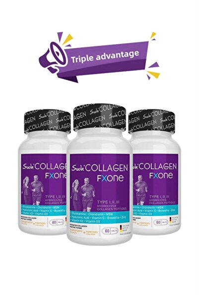 Suda Collagen أقراص فكسون تيب I-II-III كولاجين 60 قرص 3 قطع
