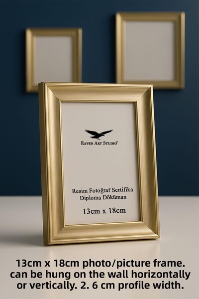 Raven Art Studio إطار صور ووثائق وملصقات على شكل هرم مقاس 13 سم × 18 سم، مصنوع من زجاج البليكسي غير القابل للكسر