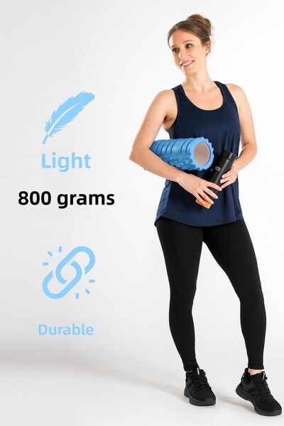Telvesse High Density Pilates Foam Massage Roller – Lightweight and Durable Foam Roller Blue