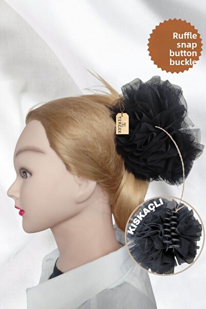 Tergek Catarame neagră cu volane, anti-alunecare, adaugă volum sub eșarfă hijab