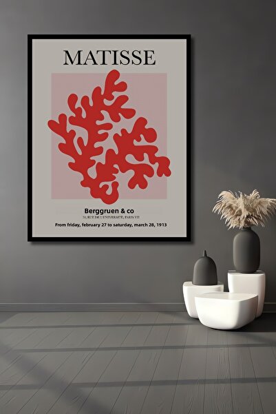 Teona Ahşap Tablou decorativ din lemn dreptunghiular Matisse Artist Poster cu aspect de cadru