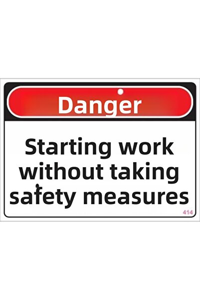 INURA GLOBAL علامة تحذيرية لسلامة العمل 25x35 CODE:414