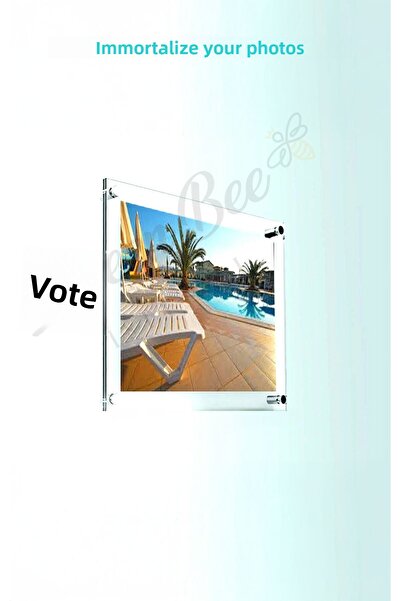 Queen Bee İstanbul Plexiglass Diploma Certificate Frame |   Wall Mounted Screw Mounting |   A4 Compatible