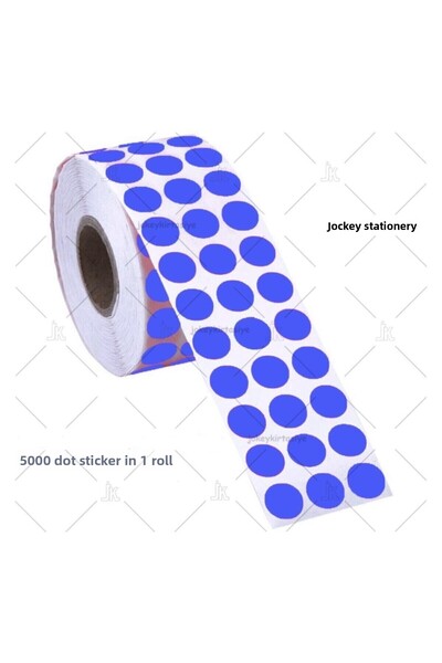Tanex ملصق نقطة ماركر 10 مم (5000 قطعة ملصق نقطة زرقاء)