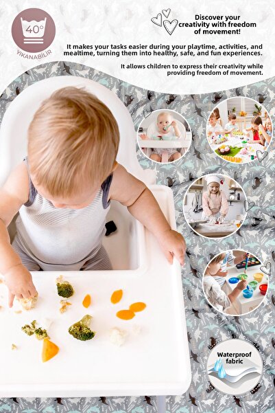 HAMUR Proof Liquid Proof 100X140 cm Baby Kids Play Event Activity Nutrition Cover Junior