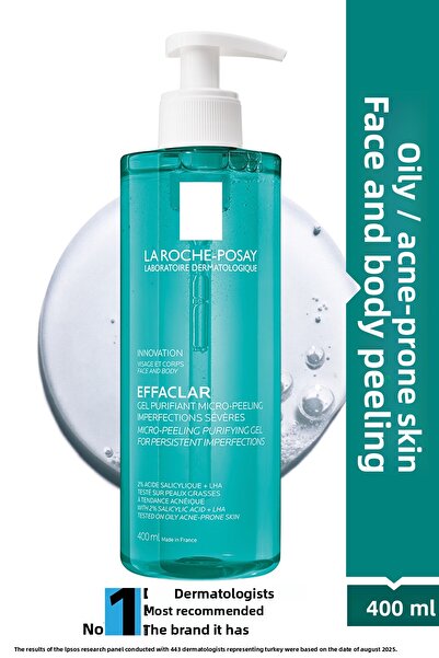 La Roche Posay Peeling facial și corporal Effaclar pentru ten gras și predispus la acnee 400 ml
