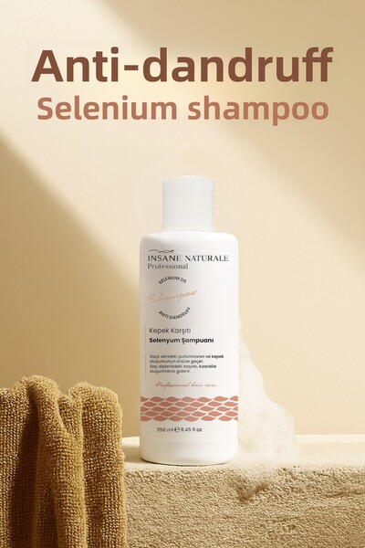 Insane Naturale شامبو مضاد للقشرة والتقشير يحتوي على السيلينيوم وحمض الساليسي...