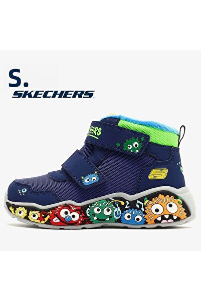 SKECHERS Play Scene Frosty Pals 407319N Cizme ortopedice pentru copii ALBASTRU