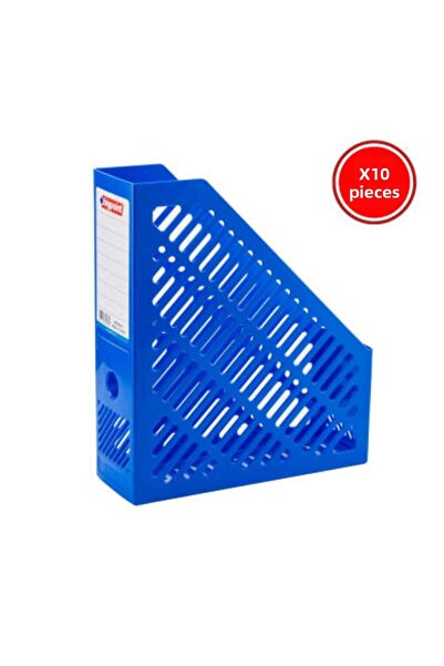 Bigpoint Plastic Box Folder, 10 Pieces, Vertical - Horizontal, A4 - A5, Blue