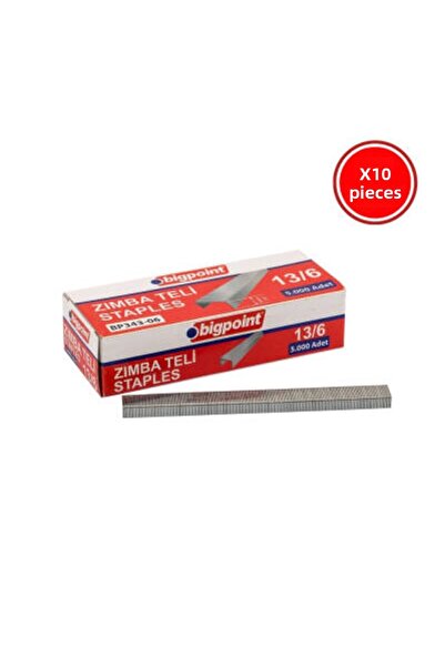 Bigpoint Staple No: 13/6, 5000 Pieces, 10 Boxes, 6 mm Thickness