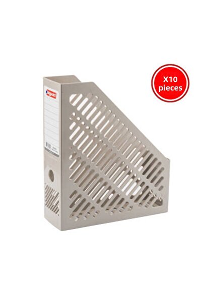 Bigpoint Plastic Box Folder, 10 Pieces, Vertical - Horizontal, A4 - A5, Gray