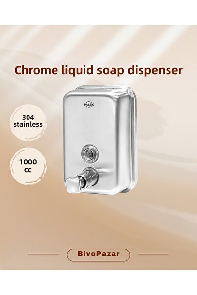 Palex 3-Piece Hygiene Set - Chrome (Liquid Soap Dispenser + Toilet Paper Dispenser + Z-Fold Towel Dispenser)