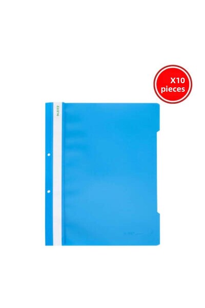Leitz Ring Binder, 10 Pieces, Pack of 50, A4, 2 Holes, Blue