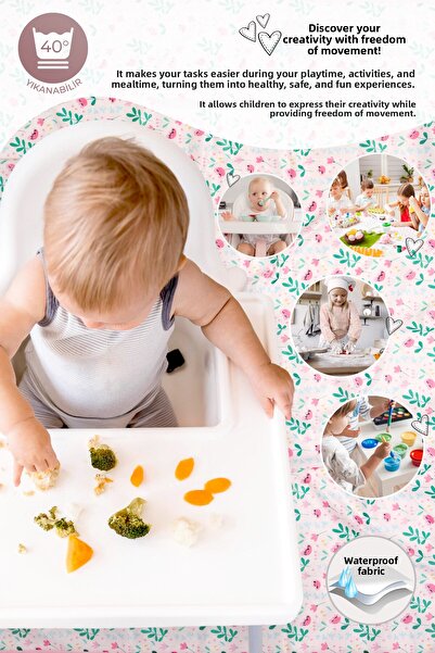 HAMUR Proof Liquid Proof 140X140 cm Baby Kids Play Event Activity Nutrition Cover Flowy
