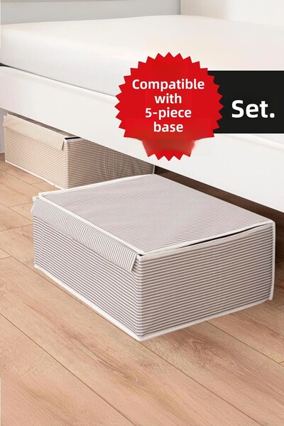 Helen's Home 5 Pieces under Base Box Storage Box Clothes Pillow Storage Organ...