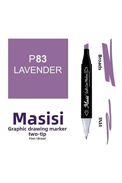 Masis قلم تحديد مزدوج الأطراف 83 لافندر