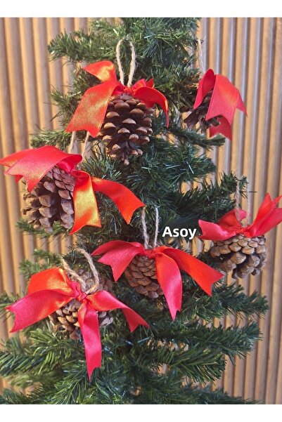 asöy Ornament de Crăciun pentru brad de pin, pachet de 6, brad decorat cu pan...