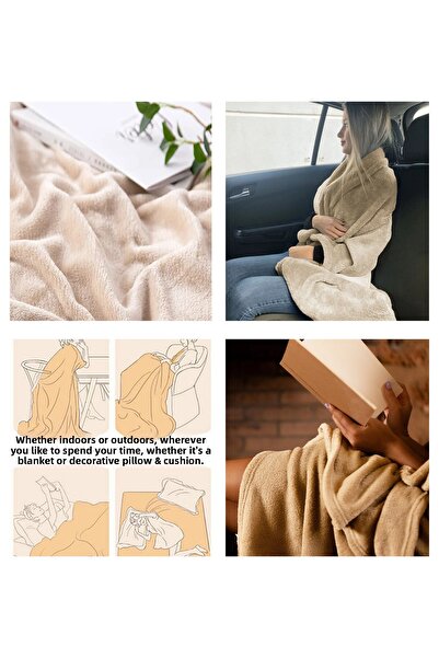 CAİSYA Teacher's Day Gift Roses Tv Blanket Optional Decorative Pillow Throw Pillow 2in1 Blanket