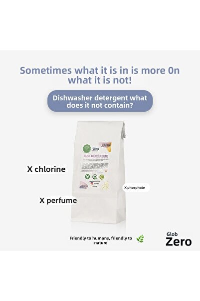 Going Zeero Natural Dishwasher Detergent with Herbal and Mineral Content - Powder Dishwashing Detergent 50 Washes
